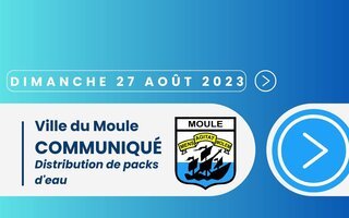 Distribution de packs d'eau