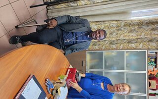Visite de l'Évêque de Guadeloupe à l'Hôtel de ville
