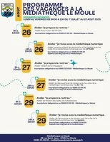 Programme des vacances à la Médiathèque