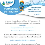 Communiqué SMGEAG - Perturbation de la distribution d'eau