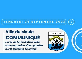 Communiqué : Levée de l'interdiction de la consommation d'eau potable 