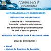 Distribution de pack d'eau