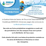 Communiqué SMGEAG : Point sur la distribution de l'eau suite aux fortes...
