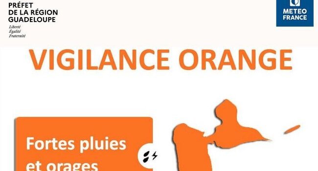 La Guadeloupe est placée en vigilance orange