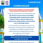 Travaux sur le réseau d'éclairage public boulevard Lucette Michaux-Chevry
