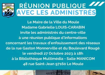 Réunion d'informations avec les administrés du centre-ville - Enfouissement des réseaux de la rue Gaston Monnerville et du Boulevard Rougé