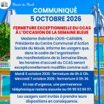 Fermeture exceptionnelle du CCAS à l'occasion de la Semaine Bleue