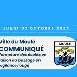 Fermeture des écoles mardi 3 octobre 2023