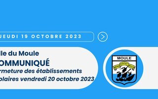 Fermeture des établissements scolaires vendredi 20 octobre 2023