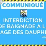 Arrêté temporaire d'interdiction de baignade à la plage des Dauphins
