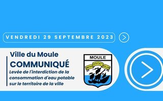 Communiqué : Levée de l'interdiction de la consommation d'eau potable 