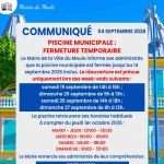 Piscine municipale : fermeture temporaire