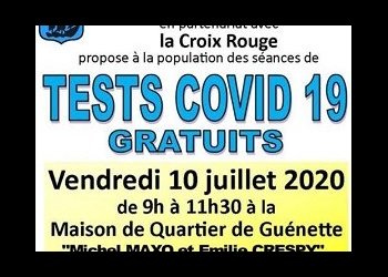 Séances de TEST COVID-19 gratuits