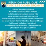 Réunion d'informations avec les commerçants du centre-ville - Enfouissement des réseaux de la rue Gaston Monnerville et du Boulevard Rougé