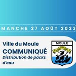 Distribution de packs d'eau