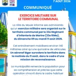 Exercice militaire sur le territoire communal