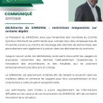 Déchèteries du SINNOVAL : restrictions temporaires sur certains dépôts
