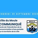 Communiqué : Levée de l'interdiction de la consommation d'eau potable 