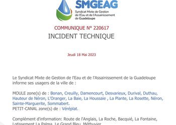 COMMUNIQUÉ | SMGEAG - Ville du MOULE