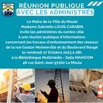 Réunion d'informations avec les administrés du centre-ville - Enfouissement des réseaux de la rue Gaston Monnerville et du Boulevard Rougé