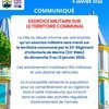 Exercice militaire sur le territoire communal