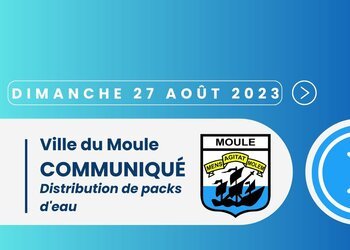 Distribution de packs d'eau