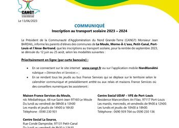 Inscription au transport scolaire 2023-2024