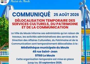Délocalisation temporaire des services culturels, du patrimoine et de la communication