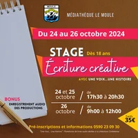 Stage d'écriture à la Médiathèque Le Moule 