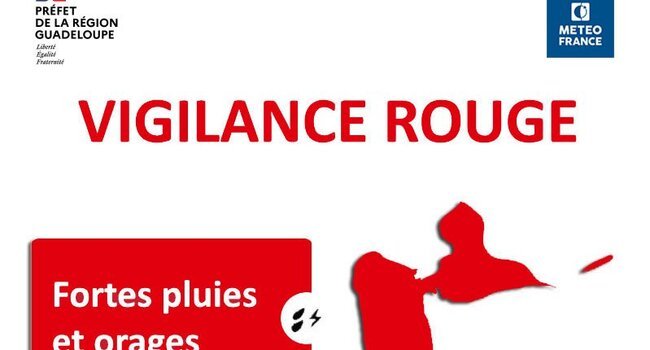 Tempête Jerry - La Guadeloupe en vigilance rouge